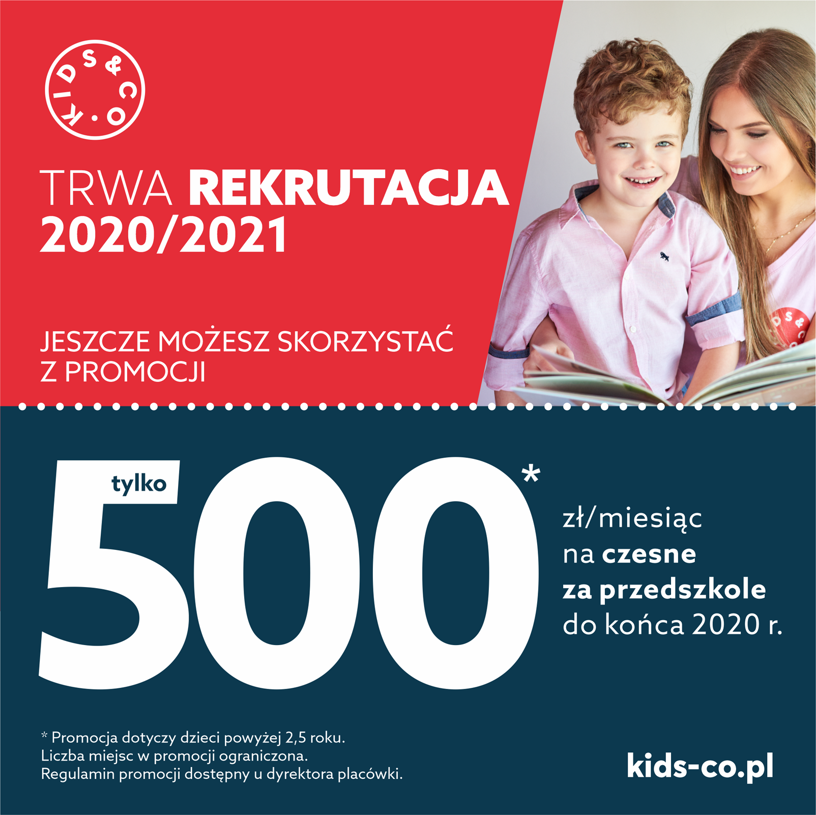 Czesne 500zł – regulamin promocji