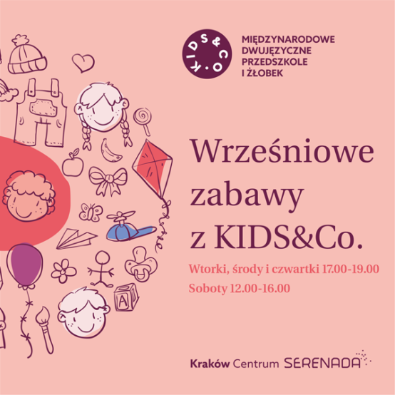 Wrześniowe zabawy z&nbsp;KIDS&Co. w&nbsp;krakowskim Centrum Serenada