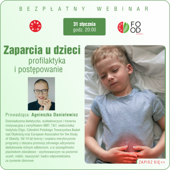 Zaparcia u&nbsp;dzieci — profilaktyka i&nbsp;postępowanie. Pobierz prezentację z&nbsp;webinaru z&nbsp;Agnieszką Danielewicz