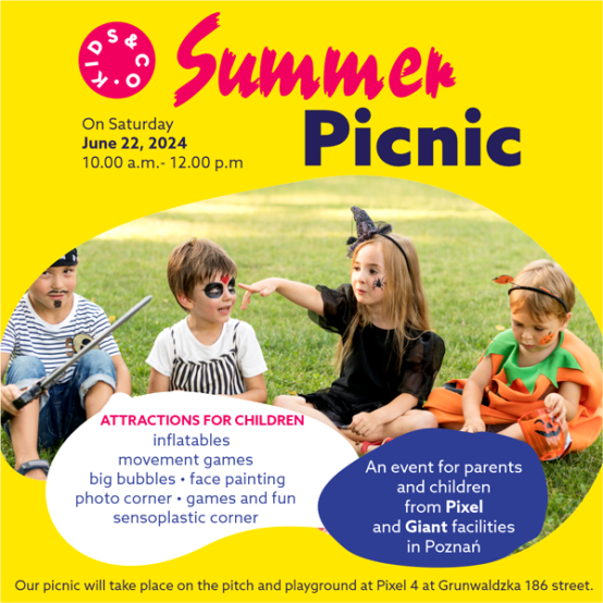 We cordially invite you to a&nbsp;picnic to welcome summer! 22&nbsp;June 2024, at Pixel Poznań