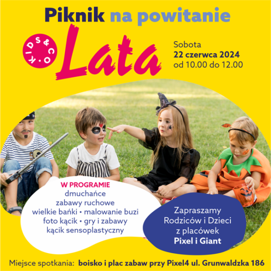 Serdecznie zapraszamy na piknik na powitanie lata! 22&nbsp;czerwca 2024 w&nbsp;Pixel Poznań